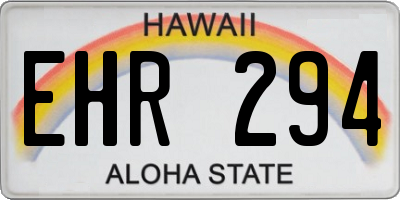 HI license plate EHR294