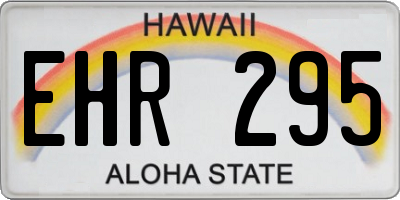 HI license plate EHR295