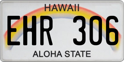 HI license plate EHR306