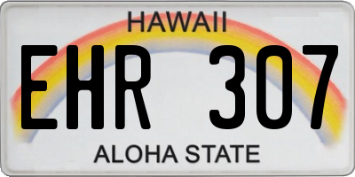 HI license plate EHR307