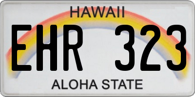 HI license plate EHR323