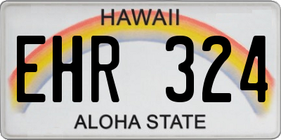 HI license plate EHR324