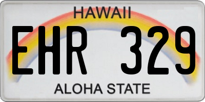 HI license plate EHR329