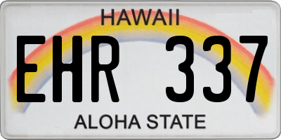 HI license plate EHR337