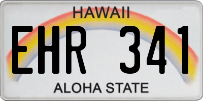 HI license plate EHR341