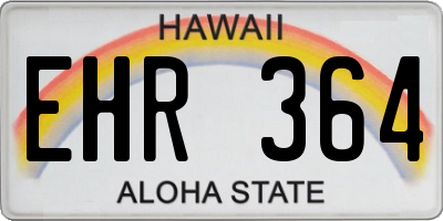 HI license plate EHR364