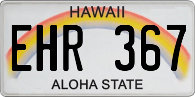 HI license plate EHR367