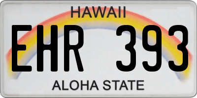 HI license plate EHR393