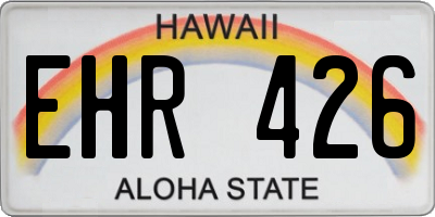 HI license plate EHR426