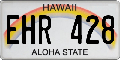 HI license plate EHR428
