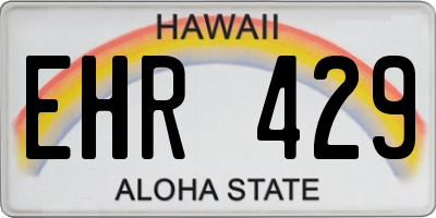 HI license plate EHR429