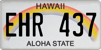 HI license plate EHR437