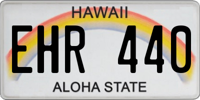 HI license plate EHR440