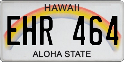 HI license plate EHR464