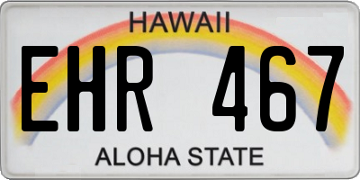 HI license plate EHR467