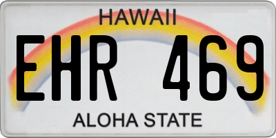 HI license plate EHR469