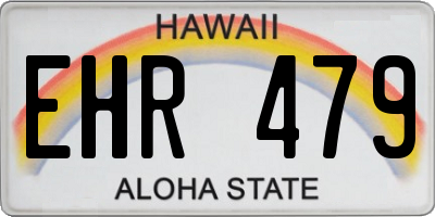 HI license plate EHR479