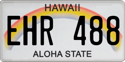 HI license plate EHR488