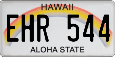HI license plate EHR544