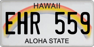 HI license plate EHR559
