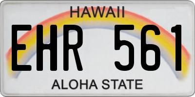 HI license plate EHR561
