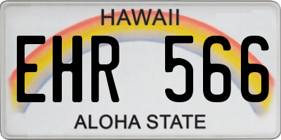 HI license plate EHR566
