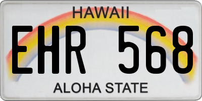 HI license plate EHR568