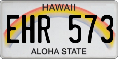 HI license plate EHR573