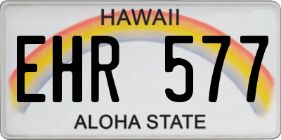 HI license plate EHR577
