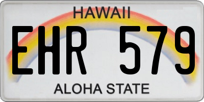 HI license plate EHR579