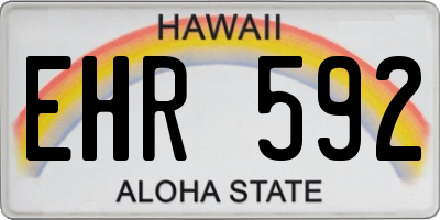 HI license plate EHR592
