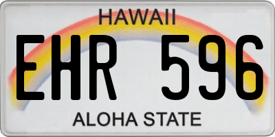 HI license plate EHR596