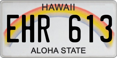 HI license plate EHR613