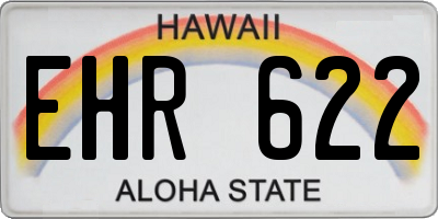 HI license plate EHR622