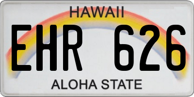 HI license plate EHR626