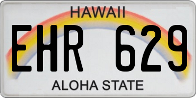 HI license plate EHR629