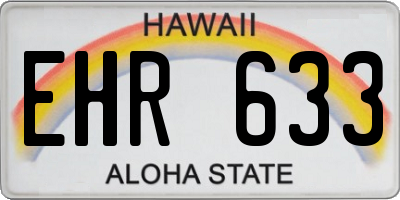 HI license plate EHR633