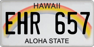 HI license plate EHR657
