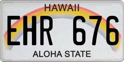 HI license plate EHR676