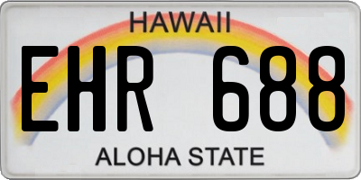 HI license plate EHR688