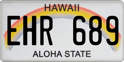 HI license plate EHR689