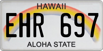 HI license plate EHR697