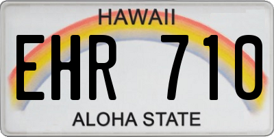 HI license plate EHR710