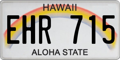 HI license plate EHR715