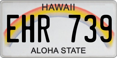 HI license plate EHR739