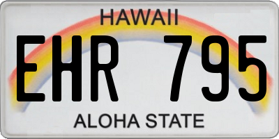 HI license plate EHR795