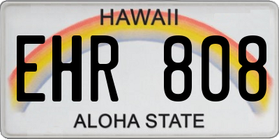 HI license plate EHR808