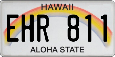 HI license plate EHR811
