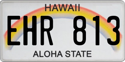 HI license plate EHR813