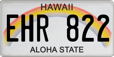 HI license plate EHR822